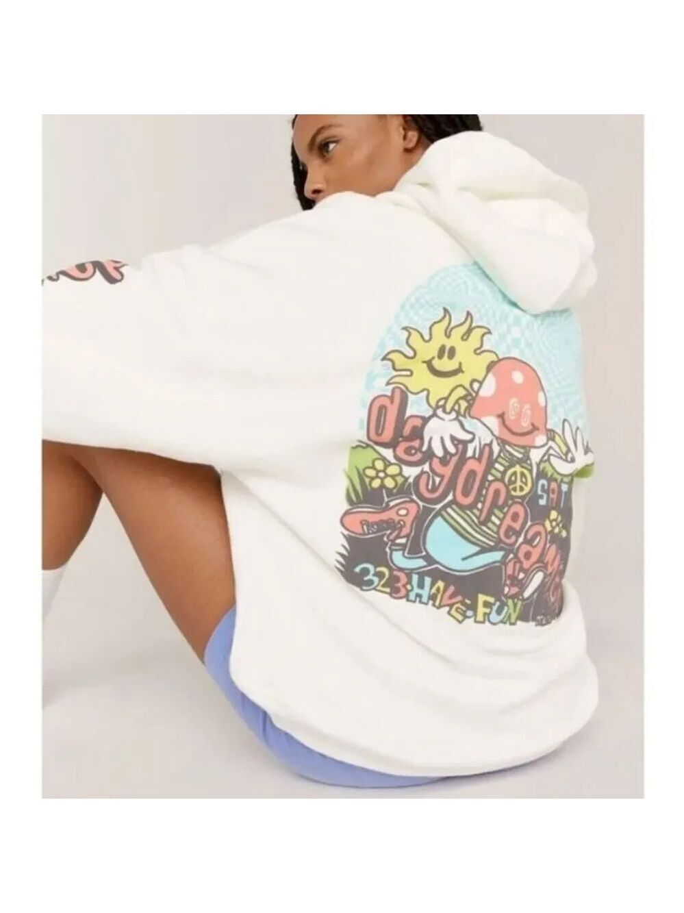 NWOT Daydreamer Flyer Oversized Hoodie M White